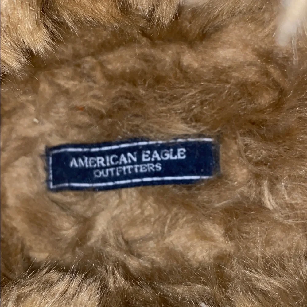 American Eagle Brown Faux Fur Lined Slippers Mens Size Medium